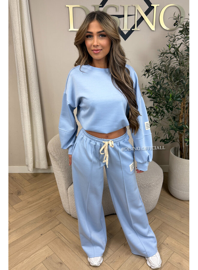 LIGHT BLUE - 'GABY SET' -  COMFY LIFE IS PERFECT JOGGER SET