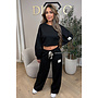 BLACK - 'GABY SET' -  COMFY LIFE IS PERFECT JOGGER SET
