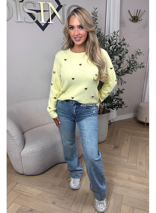 YELLOW - 'DAISY KNIT' - GOLDEN HEARTS SOFT KNIT