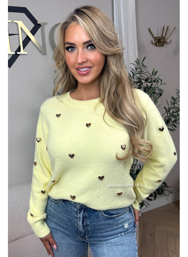 YELLOW - 'DAISY KNIT' - GOLDEN HEARTS SOFT KNIT