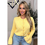 YELLOW - 'LILOU CARDIGAN' - PREMIUM QUALITY BELL SLEEVE CARDIGAN KNIT