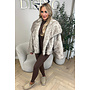 BEIGE - 'DIANA COAT' - PREMIUM QUALITY FAUX FUR OVERSIZED COAT