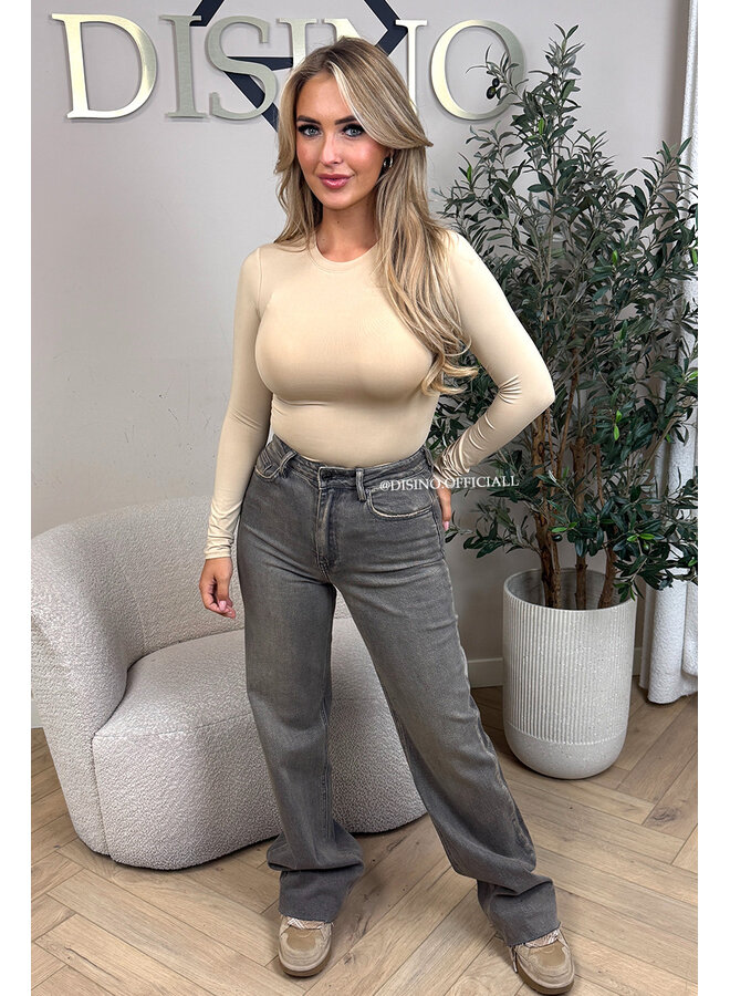 NUDE - 'KRISTEL' - ROUND NECK PERFECT FIT BODYSUIT