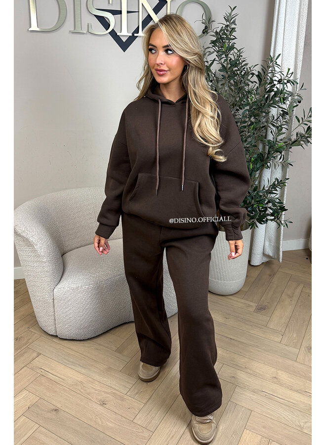 CHOCO - 'BROOKE SET' - OVERSIZED FLEECE HOODIE + JOGGER SET