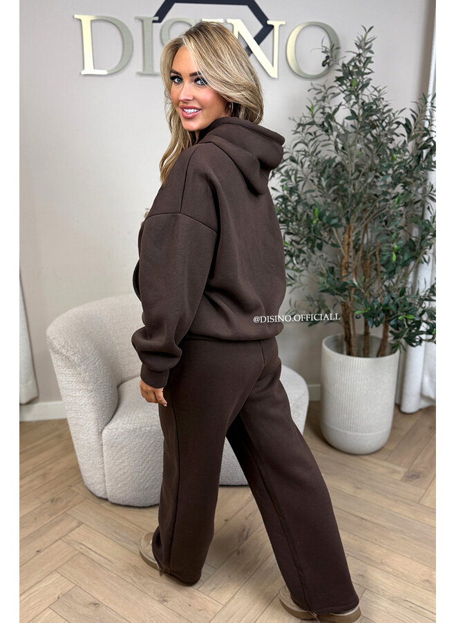 CHOCO - 'BROOKE SET' - OVERSIZED FLEECE HOODIE + JOGGER SET