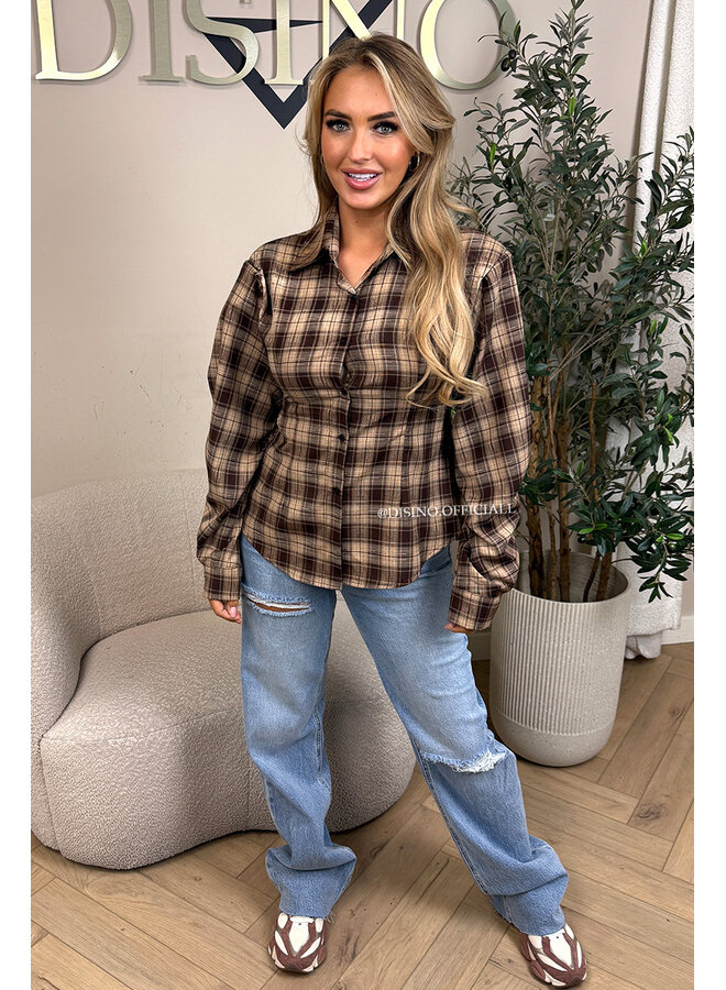 CHOCO - 'ROBIN BLOUSE' - CHECKED SNATCH BLOUSE