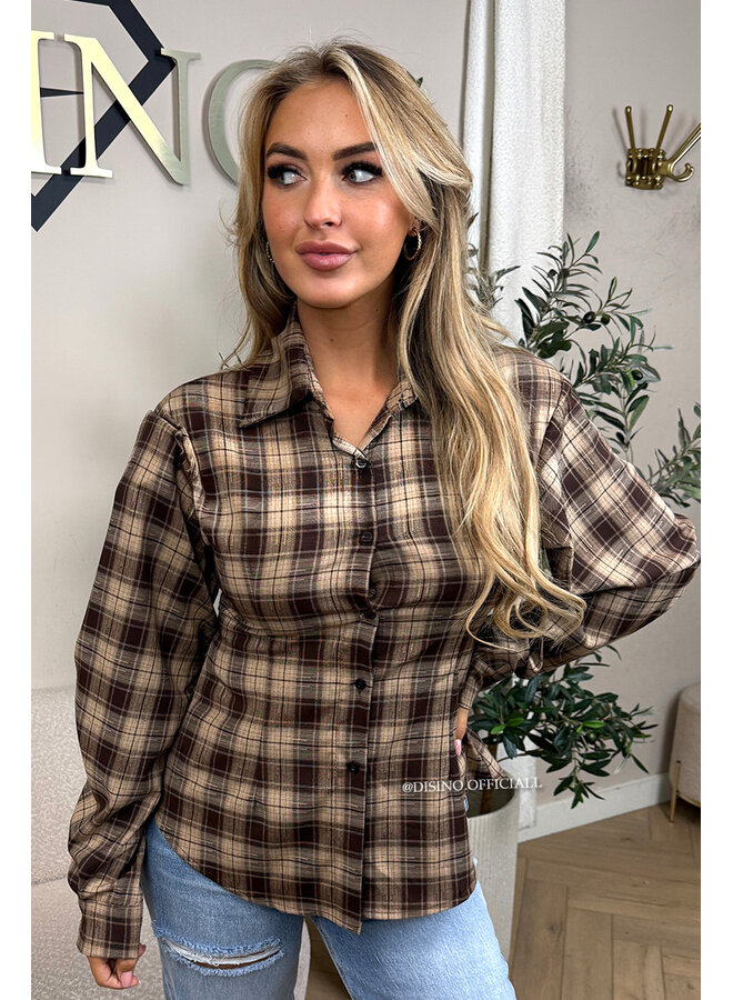 CHOCO - 'ROBIN BLOUSE' - CHECKED SNATCH BLOUSE