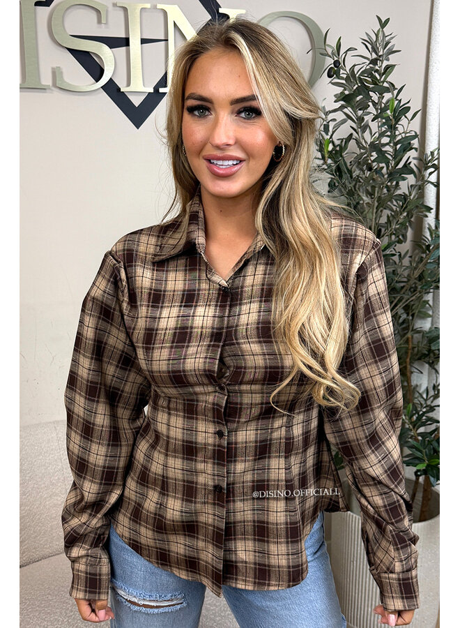 CHOCO - 'ROBIN BLOUSE' - CHECKED SNATCH BLOUSE