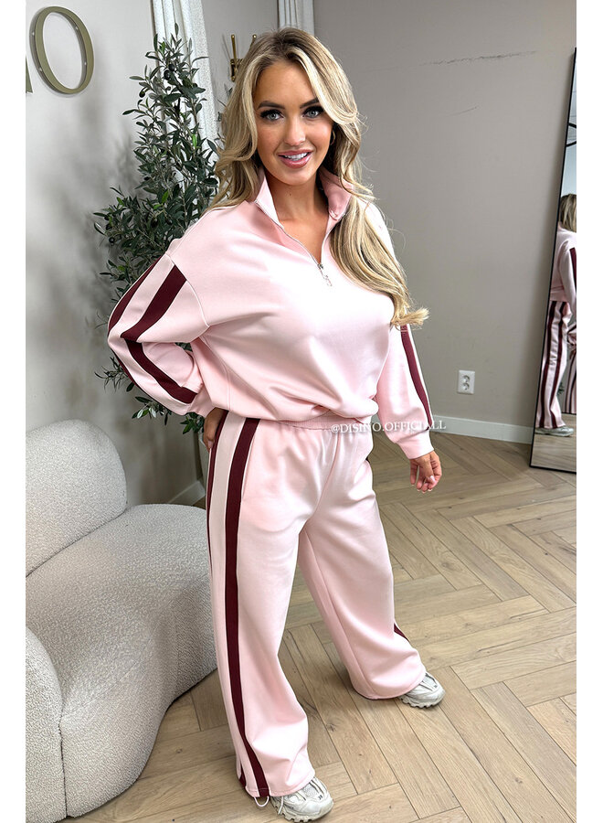 PINK - 'DERYA SET' - PREMIUM QUALITY SWEATER + JOGGER SET