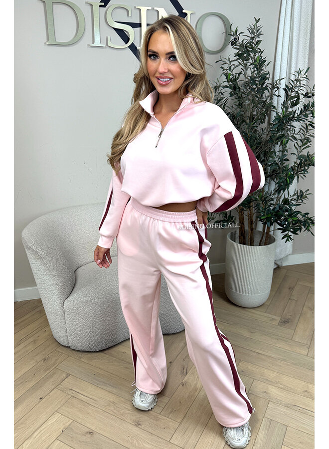 PINK - 'DERYA SET' - PREMIUM QUALITY SWEATER + JOGGER SET