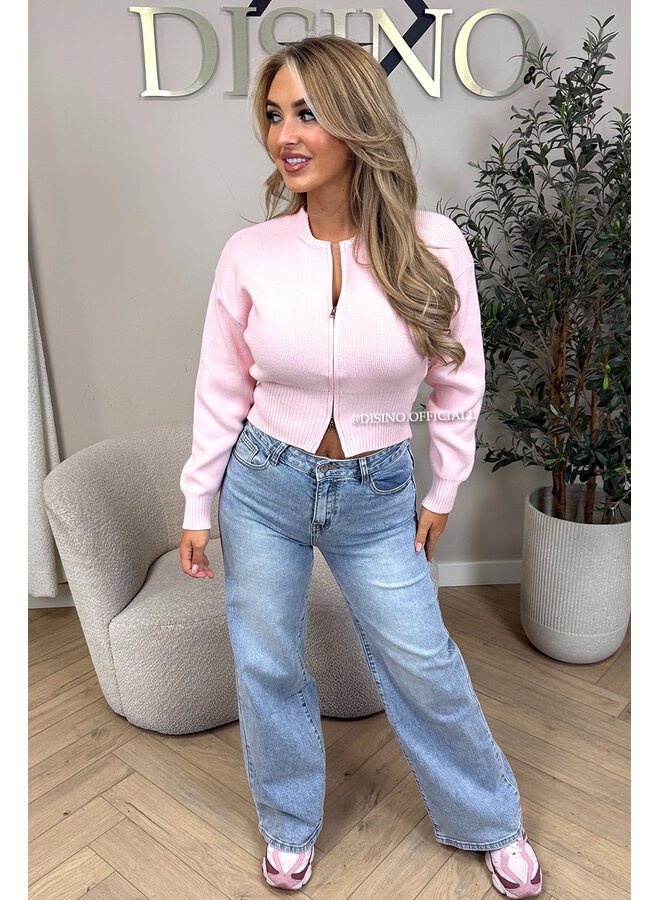 PINK - 'SYDNEY RHINESTONE' - STRETCH VIRAL RIPPED BACK STRAIGHT LEG JEANS