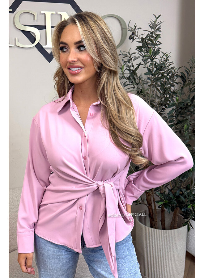 PINK - 'ELENI BLOUSE' - PREMIUM QUALITY KNOT BLOUSE