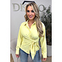 YELLOW - 'ELENI BLOUSE' - PREMIUM QUALITY KNOT BLOUSE