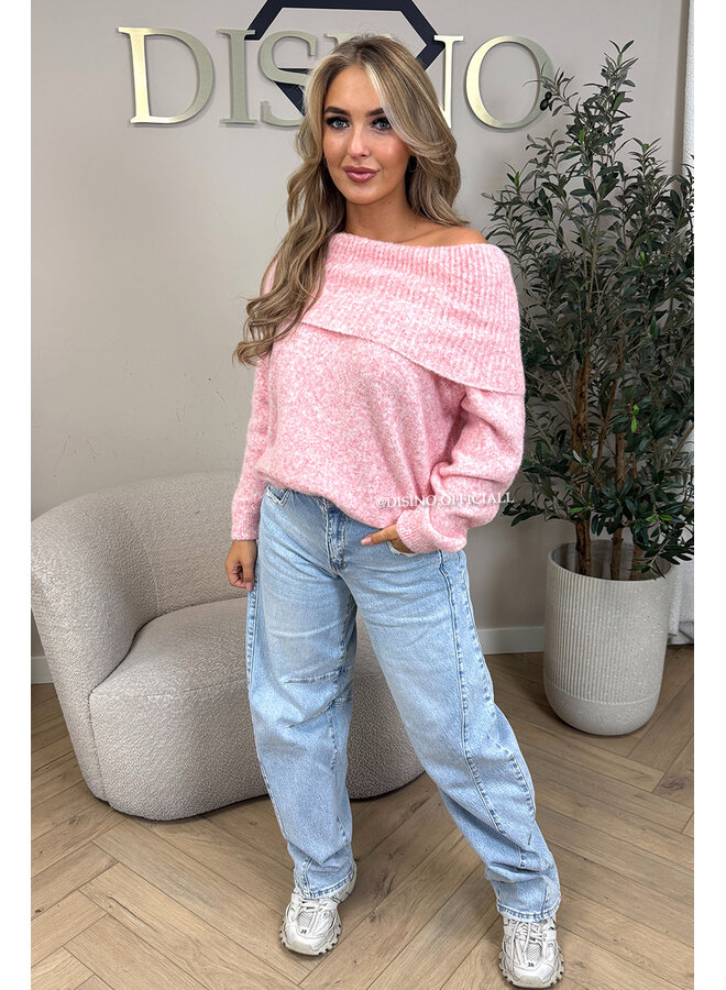 PINK - 'MILOU KNIT' - SOFT OFF SHOULDER KNIT
