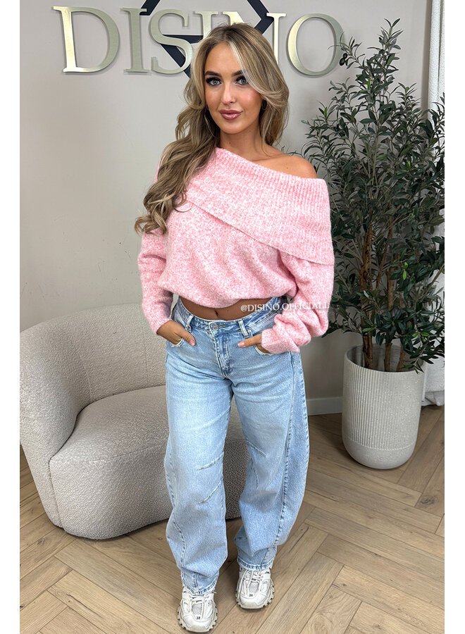 PINK - 'MILOU KNIT' - SOFT OFF SHOULDER KNIT