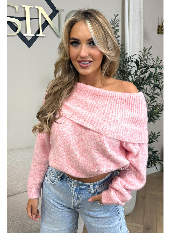 PINK - 'MILOU KNIT' - SOFT OFF SHOULDER KNIT