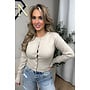 BEIGE - 'OLCAY' - SOFT KNITTED CARDIGAN TOP