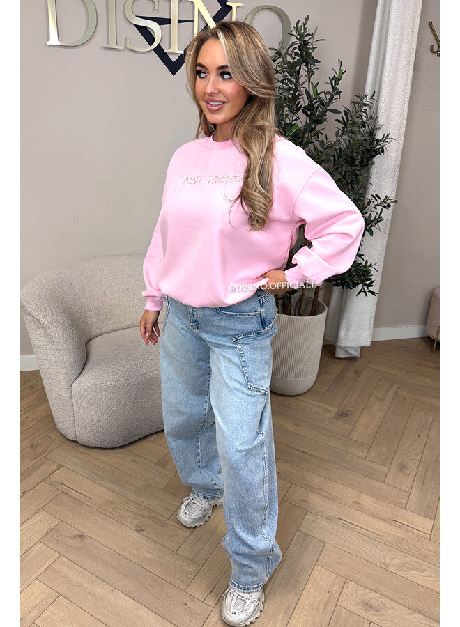 PINK - 'SAINT-TROPEZ' - PREMIUM QUALITY OVERSIZED SWEATER