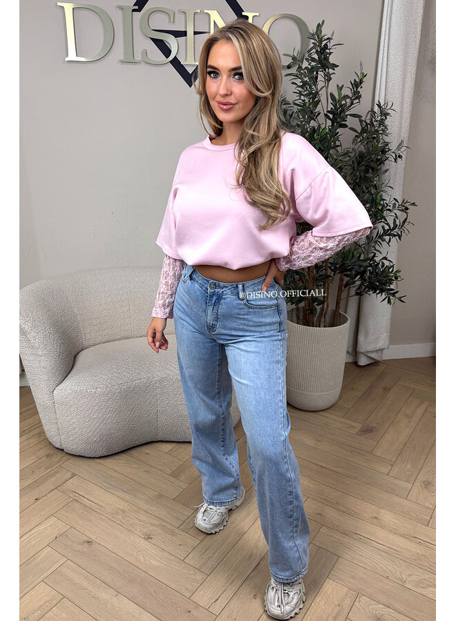 PINK - 'MACKAY JEANS' - STRETCH VIRAL DIAMONDS POCKET JEANS