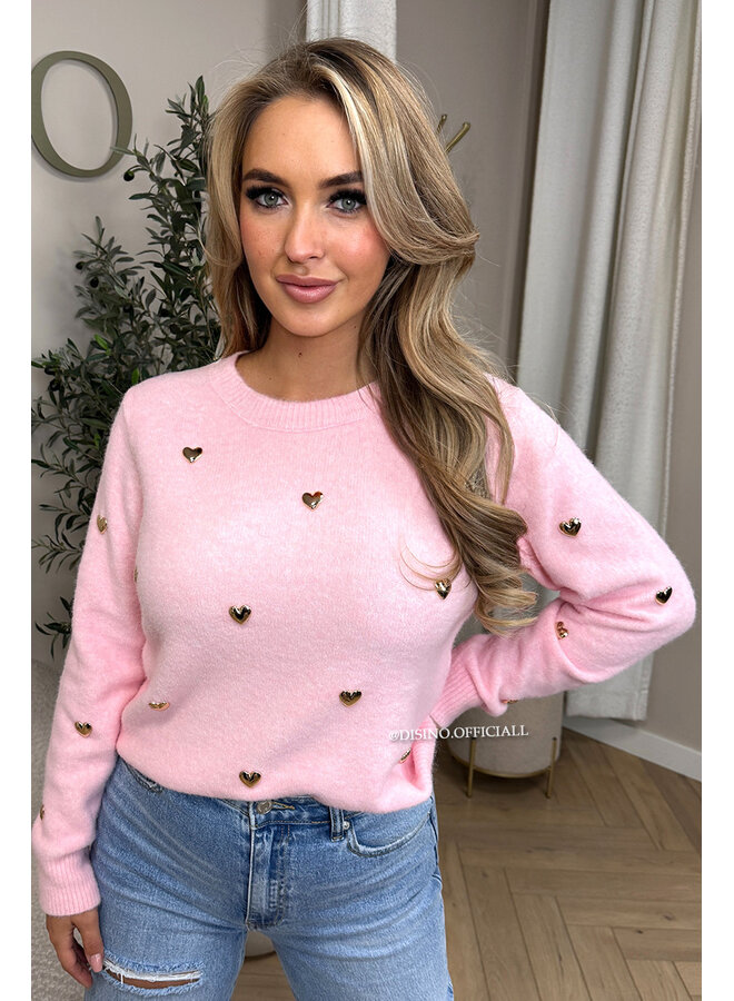 PINK - 'DAISY KNIT' - GOLDEN HEARTS SOFT KNIT