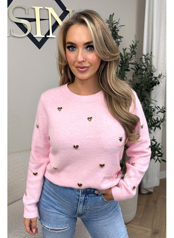 PINK - 'DAISY KNIT' - GOLDEN HEARTS SOFT KNIT