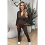 CHOCO - 'TYRA FLARE' - SUPER SHAPING RIBBED ZIPPER JUMPSUIT