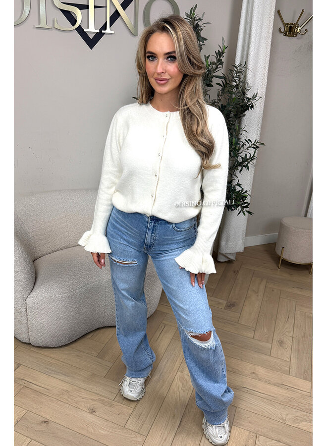 ECRU - 'LIESJE KNIT' - SOFT BELL SLEEVE CARDIGAN KNIT