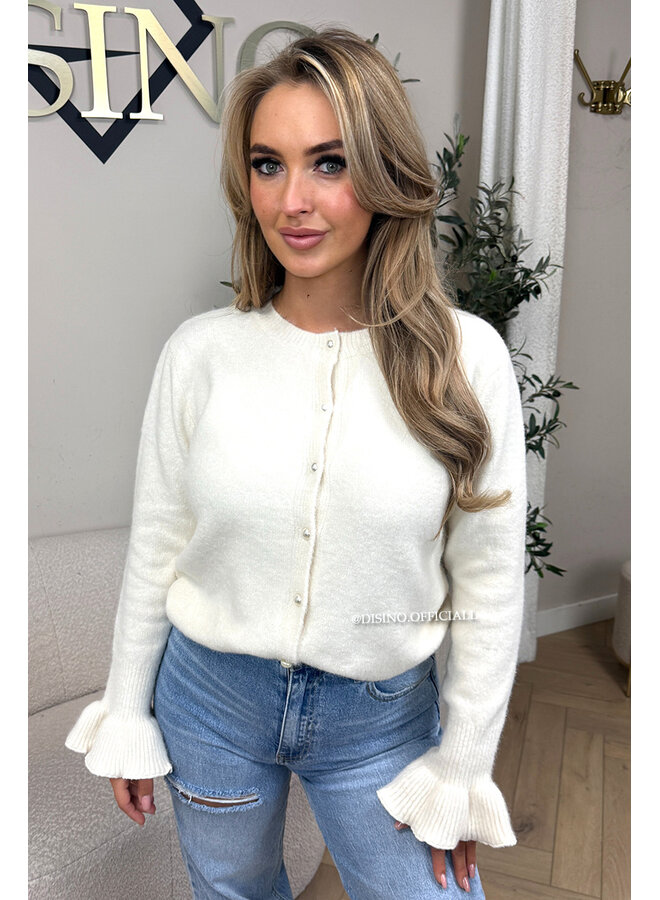 ECRU - 'LIESJE KNIT' - SOFT BELL SLEEVE CARDIGAN KNIT