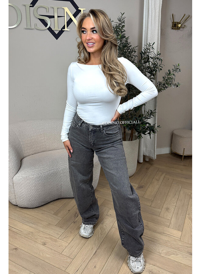 GREY - 'BALLOON JEANS' - STRETCH VIRAL BALLOON LEG JEANS