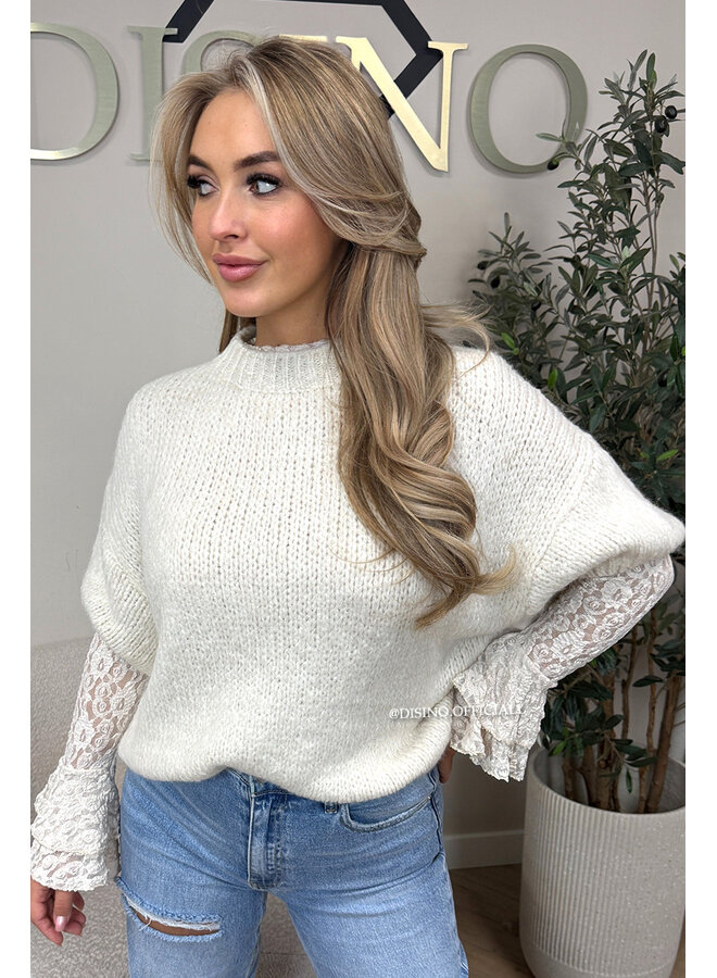 ECRU - 'SOPHIA SHORT SLEEVE' - OVERSIZED PREMIUM QUALITY SHORT SLEEVE KNIT