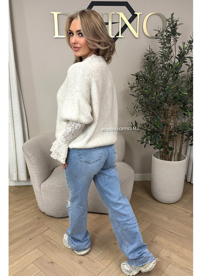 ECRU - 'SOPHIA SHORT SLEEVE' - OVERSIZED PREMIUM QUALITY SHORT SLEEVE KNIT