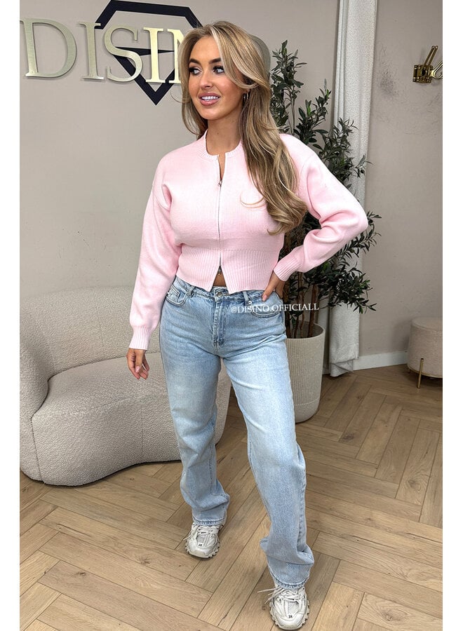 PINK - 'SYDNEY RHINESTONE' - STRETCH VIRAL RIPPED BACK STRAIGHT LEG JEANS