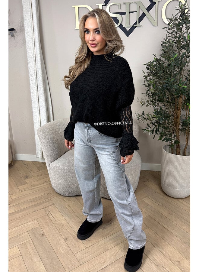 GREY - 'BALVIN JEANS' - SUPER STRETCH VIRAL BALLOON CARGO LEG JEANS