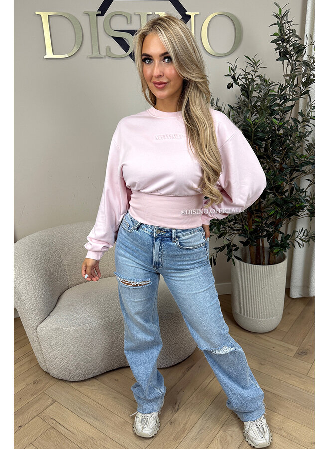 PINK - 'SNATCHED SWEATER' - PREMIUM QUALITY REDEFINED SNATCHED SWEATER TOP