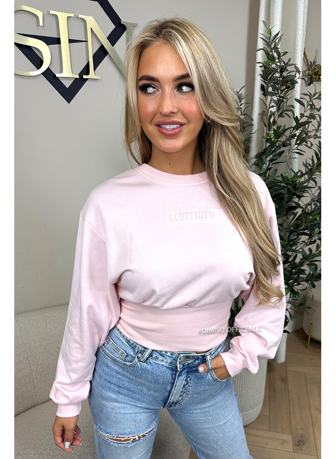 PINK - 'SNATCHED SWEATER' - PREMIUM QUALITY REDEFINED SNATCHED SWEATER TOP