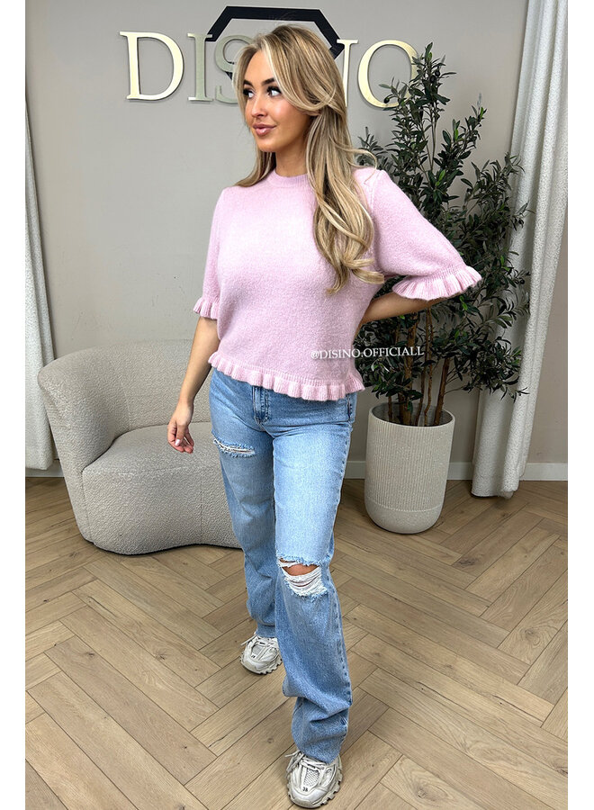 PINK - 'EMELIE KNIT' - CUTE RUFFLE KNIT