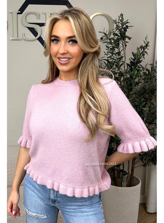 PINK - 'EMELIE KNIT' - CUTE RUFFLE KNIT