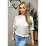 BEIGE - 'EMELIE KNIT' - CUTE RUFFLE KNIT