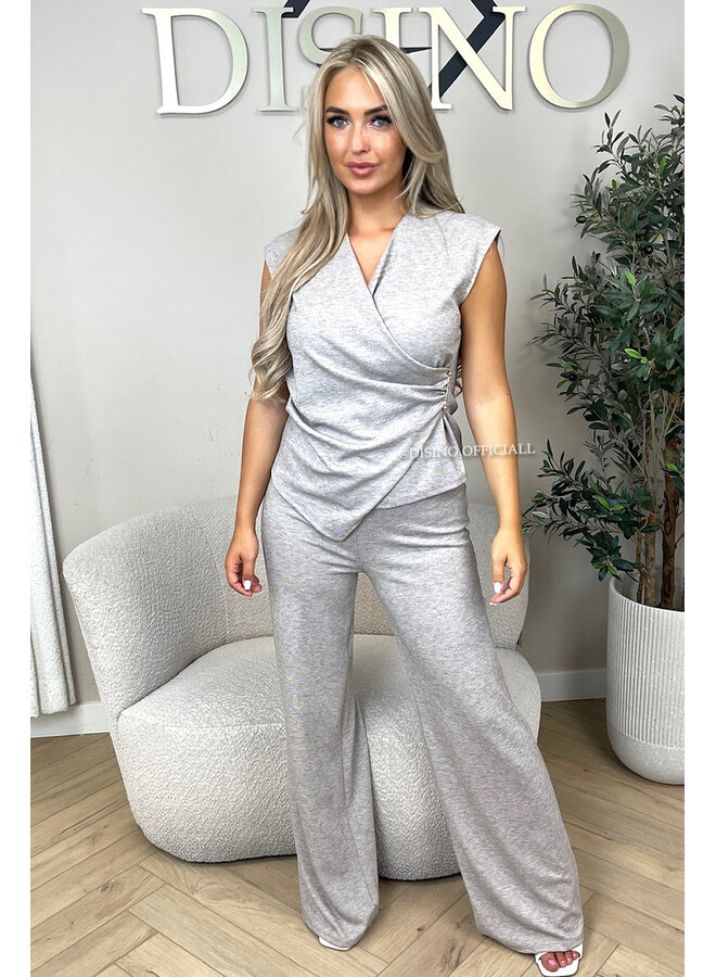 TAUPE - 'AURORA SET' - CHIQUE COMFY TOP + PANTS SET