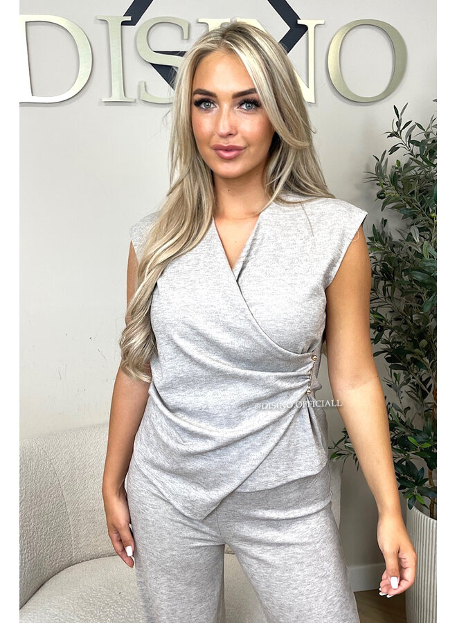 TAUPE - 'AURORA SET' - CHIQUE COMFY TOP + PANTS SET