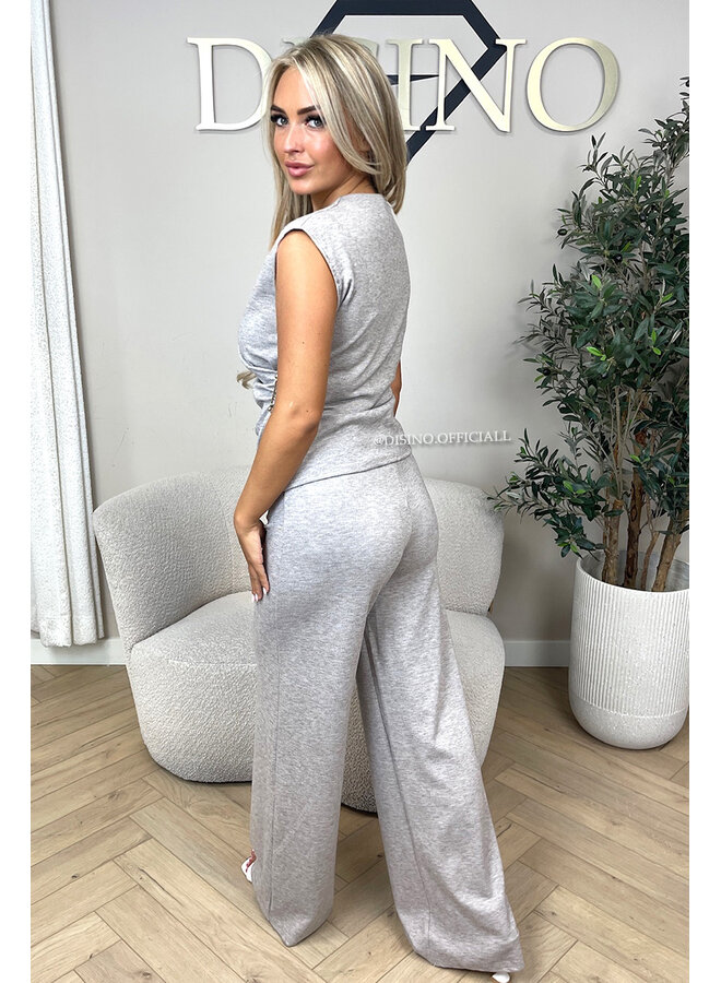 TAUPE - 'AURORA SET' - CHIQUE COMFY TOP + PANTS SET