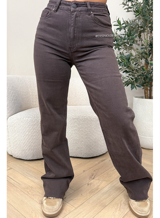 CHOCO - 'VANCOUVER' - STRETCH EXTRA LONG WIDE LEG JEANS