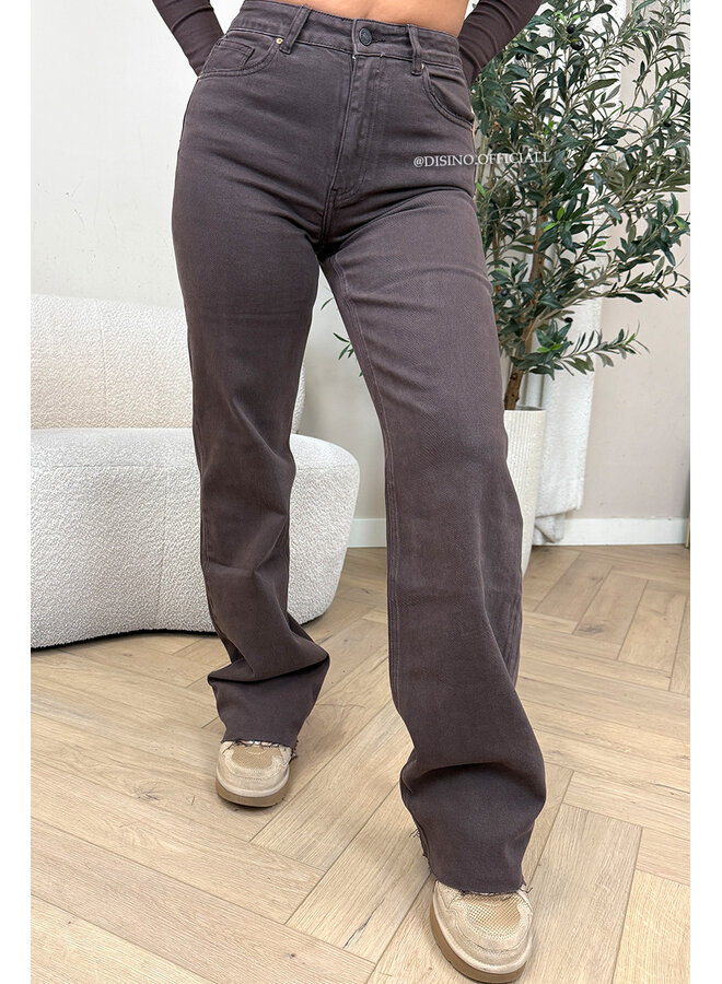 CHOCO - 'VANCOUVER' - STRETCH EXTRA LONG WIDE LEG JEANS