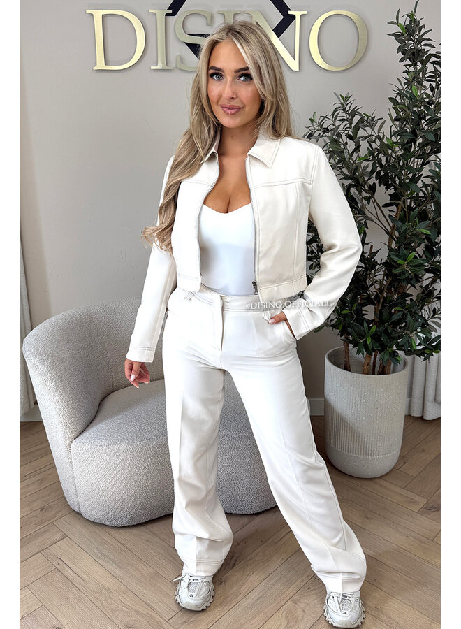 ECRU - 'ELOISA JACKET' - VIRAL CROPPED JACKET