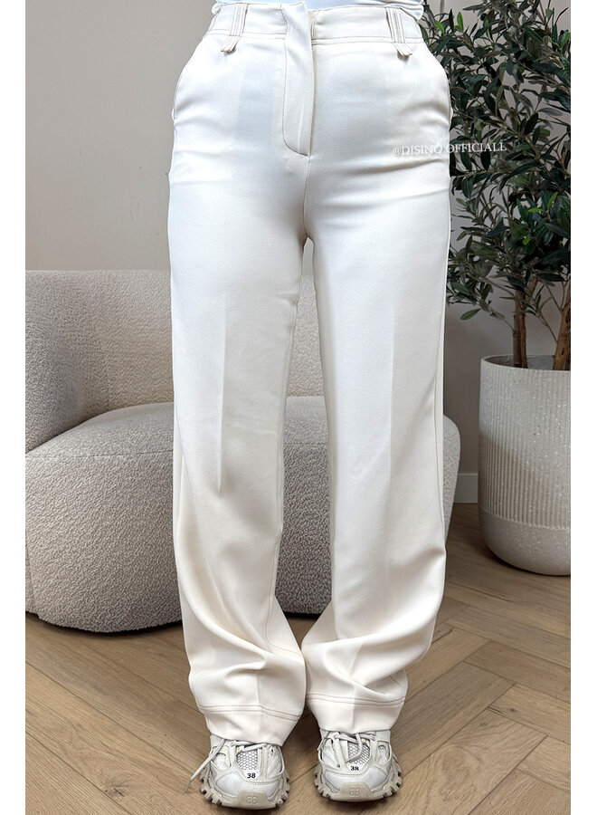 ECRU - 'ELOISA PANTS' - VIRAL STRETCH PANTALON