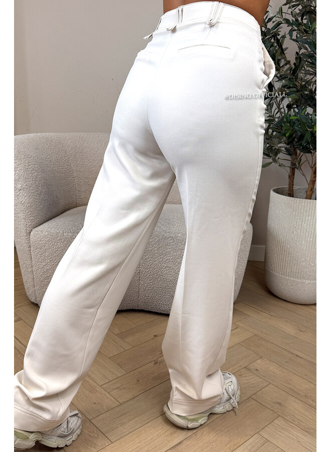 ECRU - 'ELOISA PANTS' - VIRAL STRETCH PANTALON