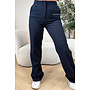 NAVY BLUE - 'ELOISA PANTS' - VIRAL STRETCH PANTALON