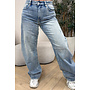 DIRTY WASH - 'RIMINI JEANS' - MEDIUM WAIST STRETCH VIRAL BALLOON LEG JEANS
