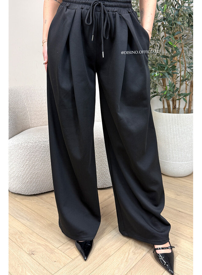 BLACK - 'PALAZZO JOGGER' - PREMIUM QUALITY PALAZZO JOGGER