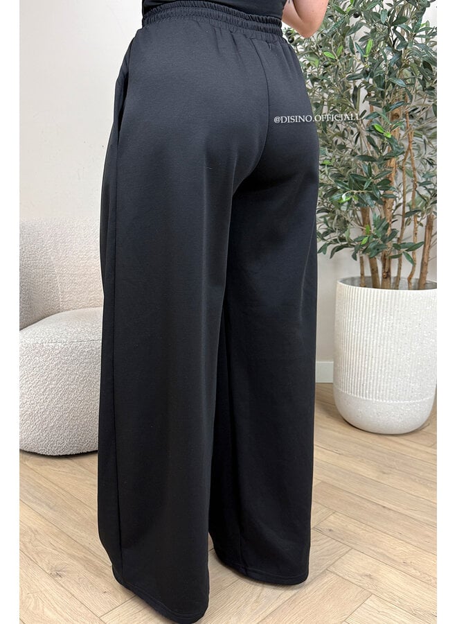 BLACK - 'PALAZZO JOGGER' - PREMIUM QUALITY PALAZZO JOGGER